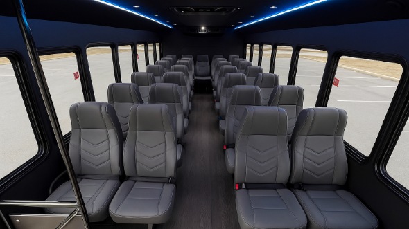 Interior of Charter Bus Company Evesham's 28 Passenger Mini bus in Evesham