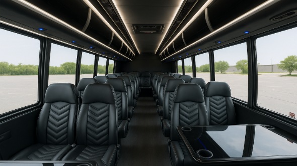 Interior of Charter Bus Company Evesham's 30 Passenger Minibus in Evesham