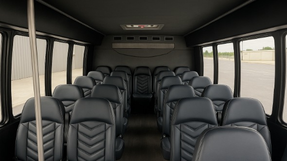 Interior of Charter Bus Company Evesham's 35 Passenger Minibus in Evesham