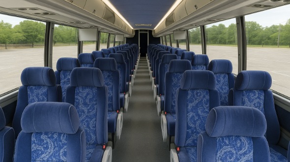 Interior of Charter Bus Company Evesham's 55 Passenger Charter Bus in Evesham