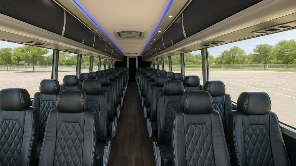 Interior of Charter Bus Company Evesham's 56 Passenger Charter Bus in Evesham
