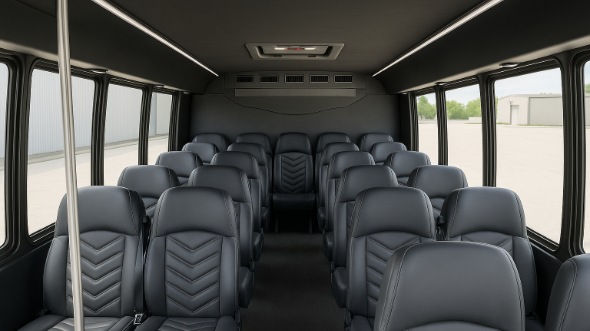evesham 25 passenger minibus inside
