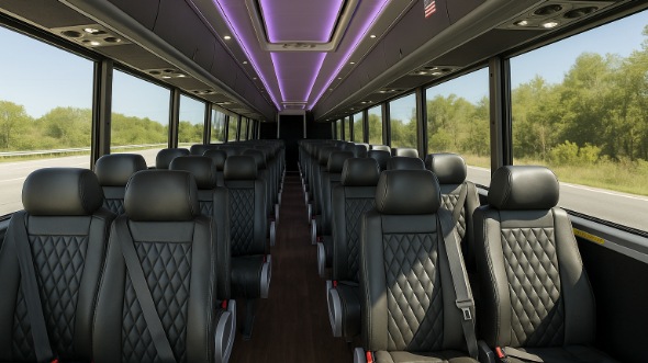 evesham 28 passenger minibus inside