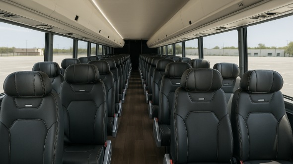 evesham 35 passenger minibus inside