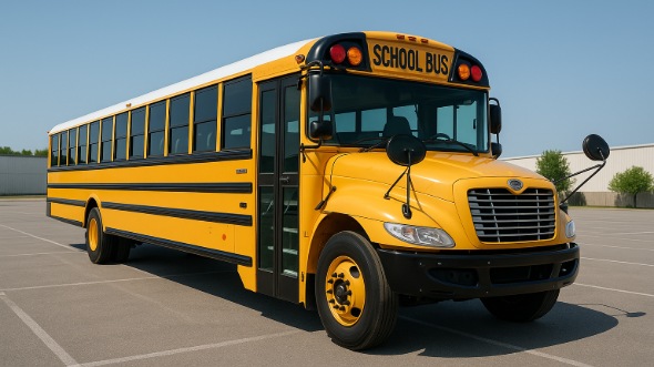 Exterior of Charter Bus Company Evesham's School Bus in Evesham