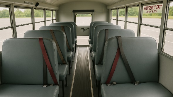 Interior of Charter Bus Company Evesham's School Bus in Evesham